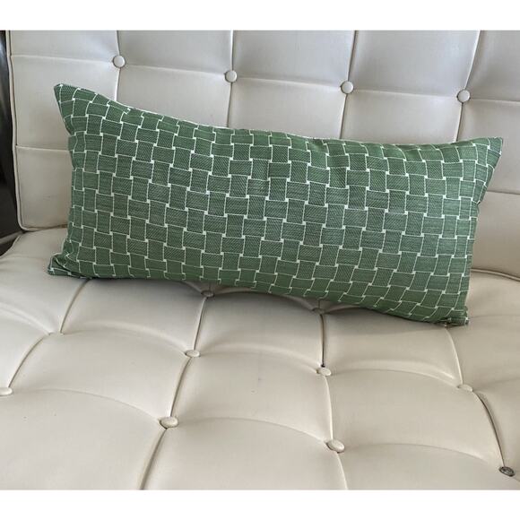 Kravet Lumbar Fiberfill Pillow "Waterlily Velvet" 2 Looks 1 Pillow 11"x24" - Picture 3 of 5